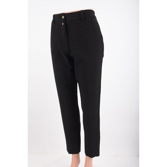 Massimo Dutti Women Pants Skinny Trousers EU 40 US 8 Black Slim Fit 5001/521 NWT - Picture 3 of 8